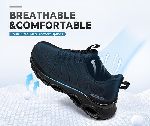 Lightweight Wide Steel Toe Shoes for Men Women