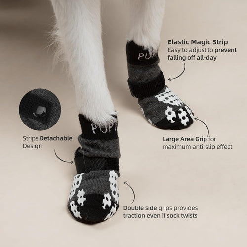 Anti-Slip Dog Socks with Double Sides Grips