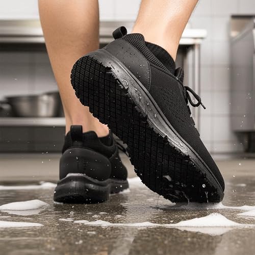 Work Shoes for Men Breathable Chef Shoes